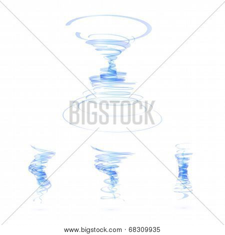 Set Of Vector  Tornado Icons