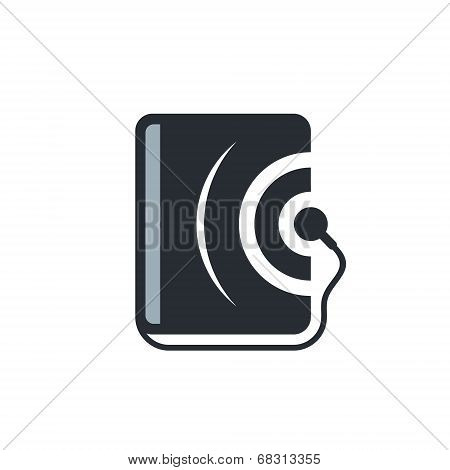 Audio book vector sign