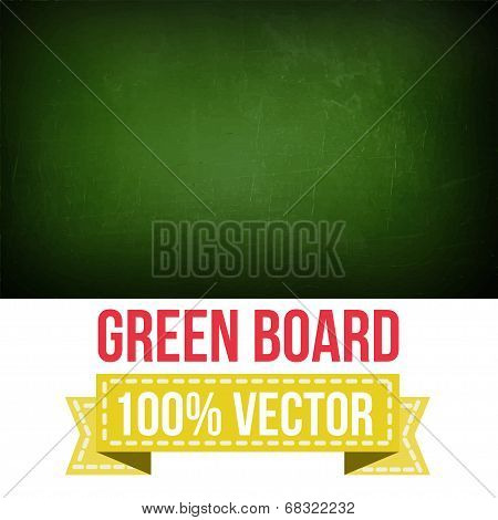 Green board with text on chalkboard.Vector