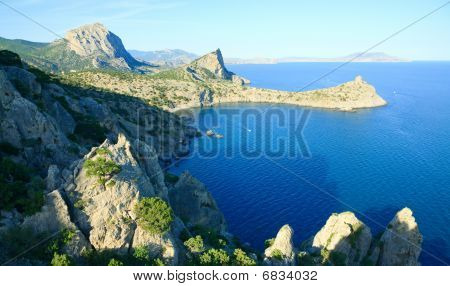 Pobřeží letní krajina