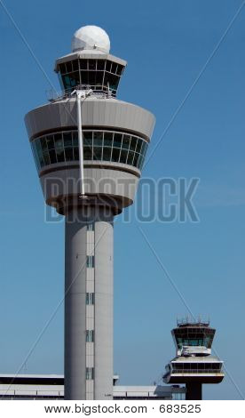 Leteckého provozu řídící věž v Amsterdamu