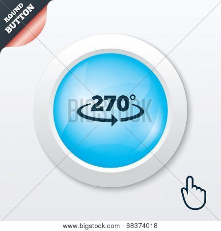 Angle 270 degrees sign icon. Geometry math symbol