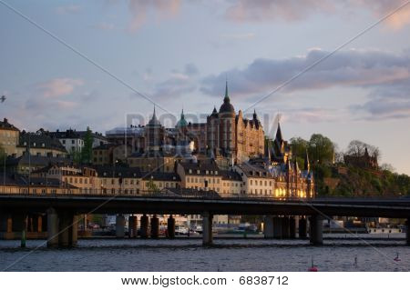 Západ slunce ve Stockholmu