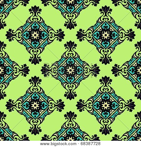 Green geometric  seamless abstract vector