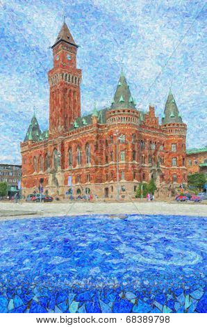 Helsingborg Town Hall Painting