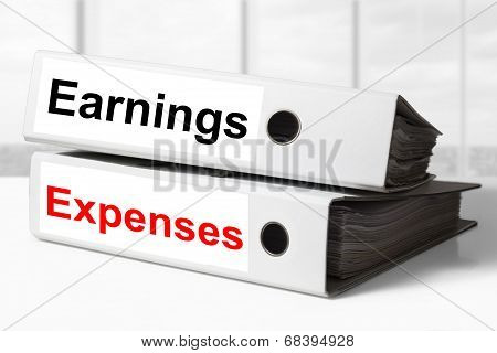 Earnings Expenses Office Binders