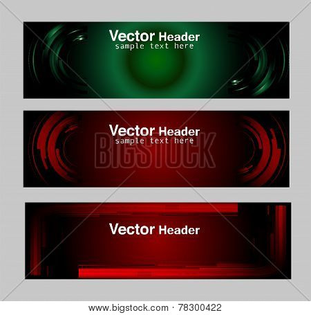 Set of modern vector banners