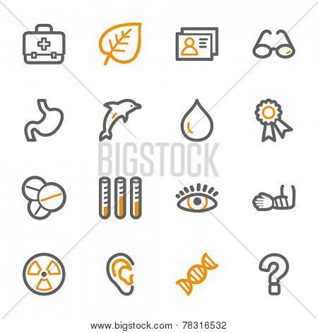 Medicine web icons set