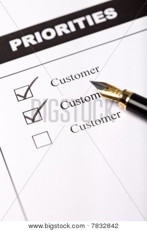 Orientada al cliente concepto del negocio