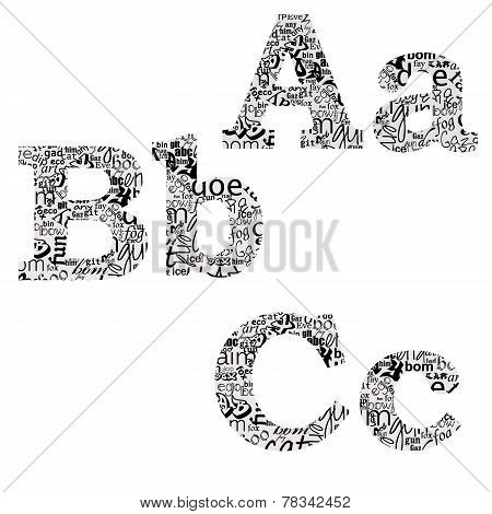 Letters Of Different Fonts