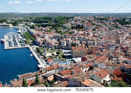 Panorama of famous tourist place in Croatia, Rovinj