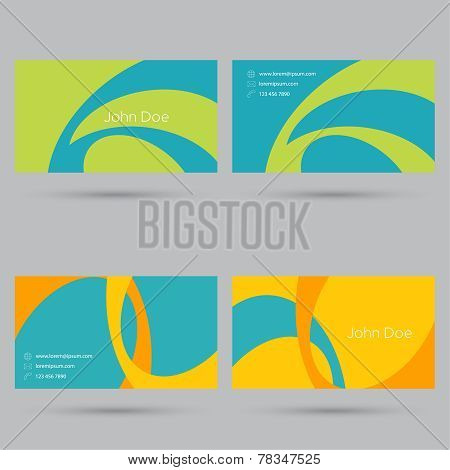 Set business card template