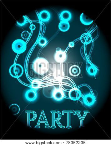 Blue poster - party