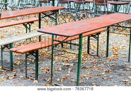 Autumn Mood, Bench, Hardwood