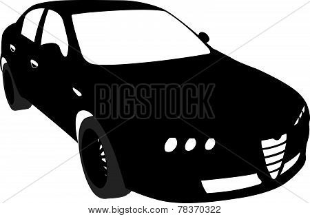 Silhouette of Car vector black