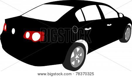 Silhouette of Car vector black