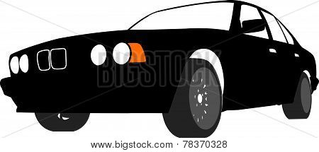 Silhouette of Car vector black