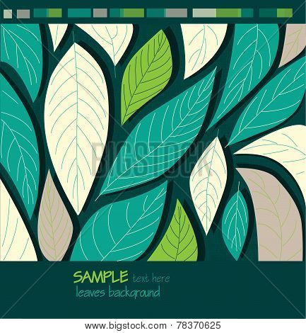 Leaves Background. Vector Illustration