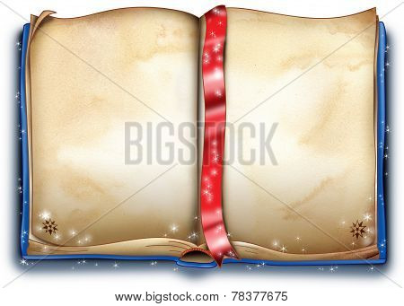 Open sepia book