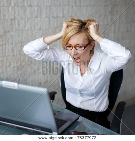 Young Woman Can't Handle Workload