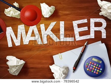 Makler Desktop Memo Calculator Office Think Organize