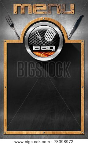 Blackboard For Barbecue Menu