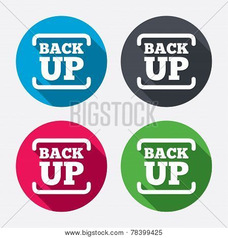 Backup date sign icon. Storage symbol.