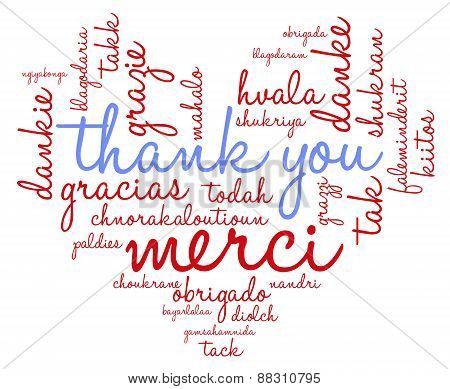 Thank You International Word Cloud