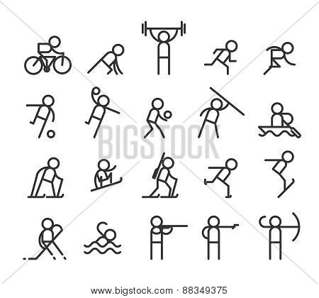 Sport line icons. Modern style