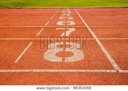 Running Track With Number