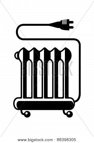 Oil Heater Vector Icon