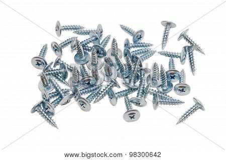 Several Sheet Metal Screw On Light Background
