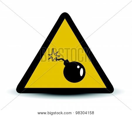 vector bomb warning sign