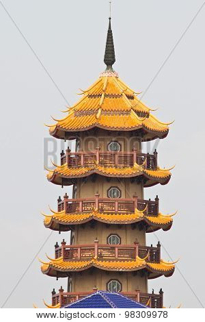 Temple Roof In Bangkok Thailand In The Yan Nawa Area