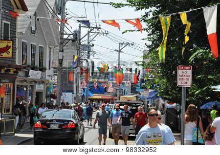 Commercial Street in Provincetown, Cape Cod in Massachusetts
