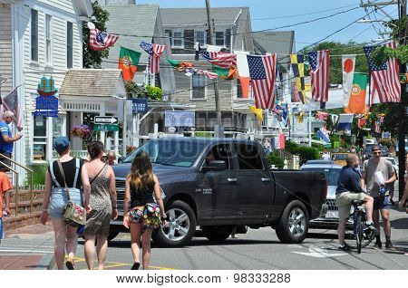 Commercial Street in Provincetown, Cape Cod in Massachusetts