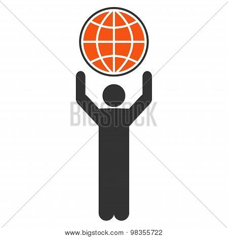Globalist icon from Business Bicolor Set