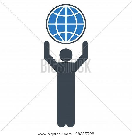 Globalist icon from Business Bicolor Set