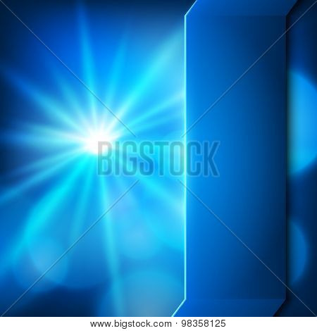 Background Blue Star Burst Effect Presentation Template