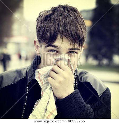 Teenager With Handkerchief