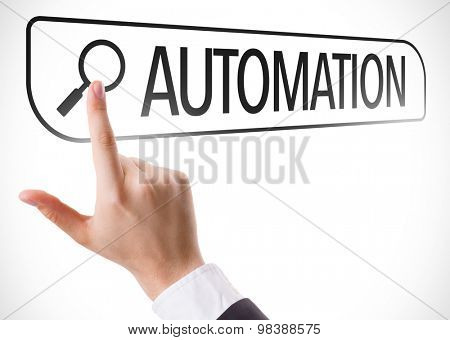 Automation written in search bar on virtual screen