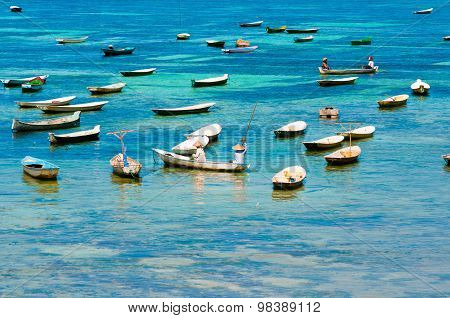 People in a boat in Lembongan island
