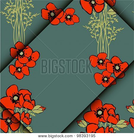 Poppy Floral Background