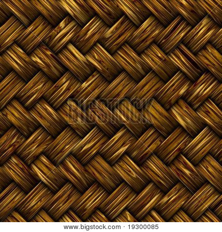 grote achtergrondafbeelding van houten bambo of rieten basket weave