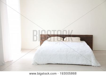 Interior White Bedroom This Morning With Bed 1