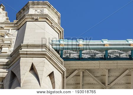 Tower Bridge in London, United kingtom. sunny day
