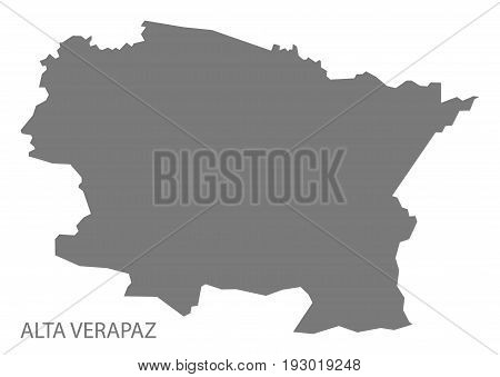 Alta Verapaz Guatemala map grey illustration silhouette