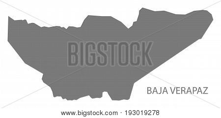 Baja Verapaz Guatemala map grey illustration silhouette