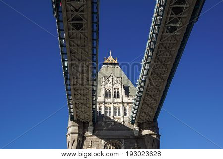 Tower Bridge in London, United kingtom. sunny day