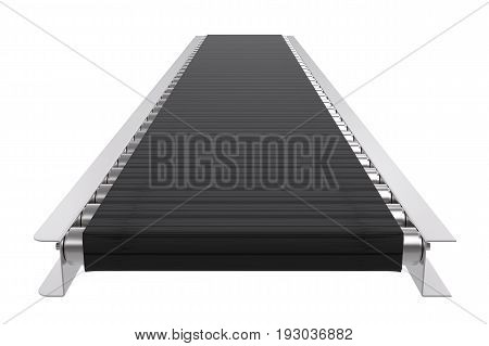 Rubber Conveyor Belt Isolated On White